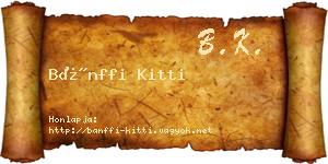 Bánffi Kitti névjegykártya